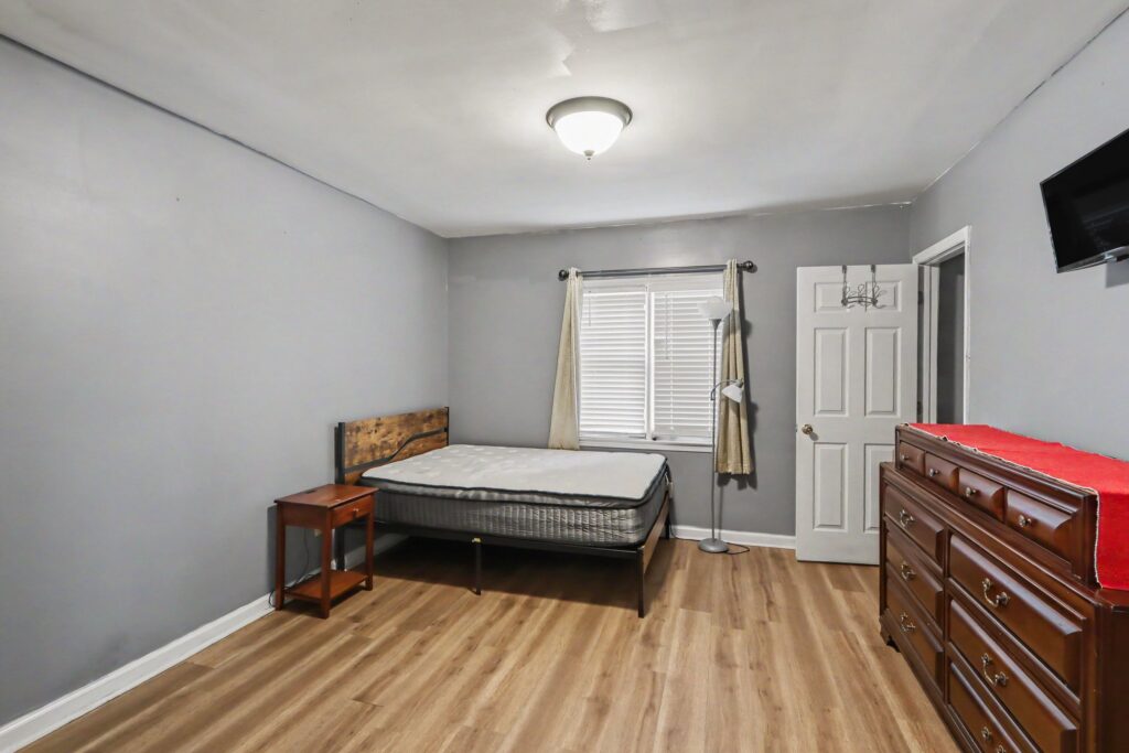 Haven North bedroom with vinyl plank flooring