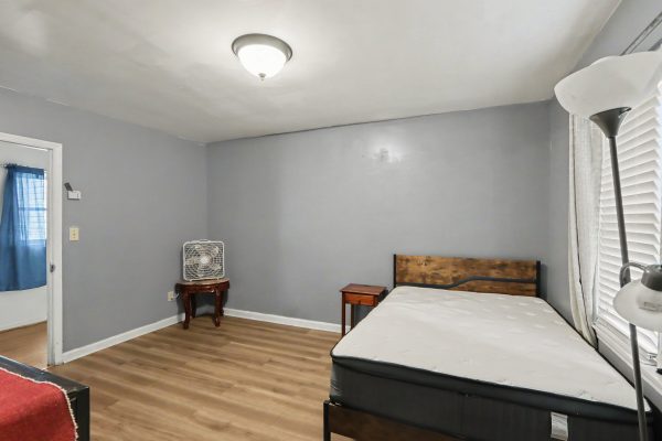 Haven North bedroom with vinyl plank flooring
